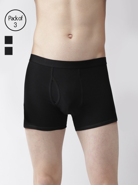 

Marks & Spencer Men Pack of 3 Black Solid Briefs T144470S
