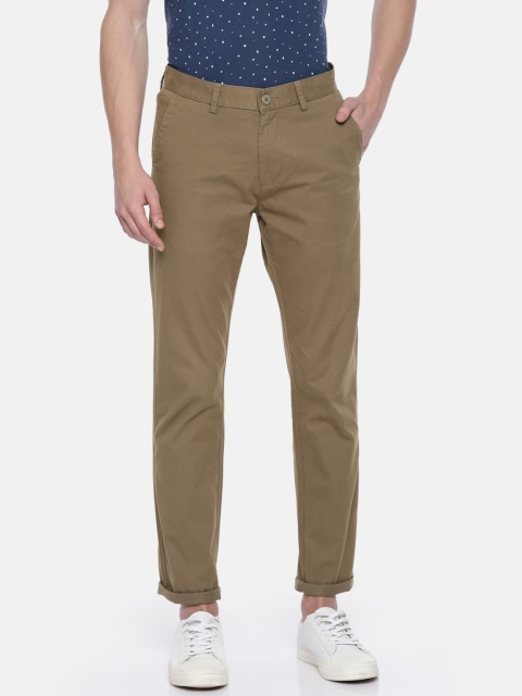 

Peter England Casuals Men Brown Slim Fit Solid Chinos