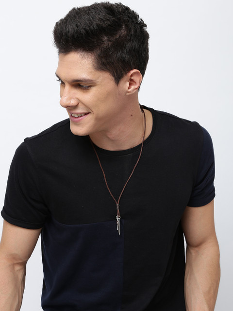 

UNKNOWN by Ayesha Brown Metal Leather Neckpiece