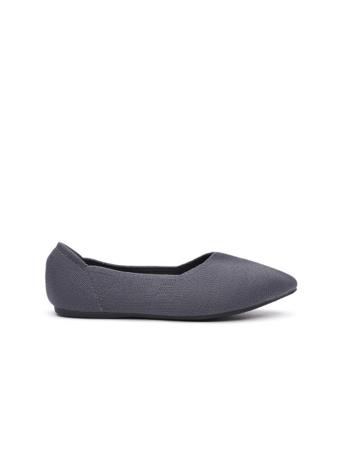 

ether Women Charcoal Grey Solid Ballerinas