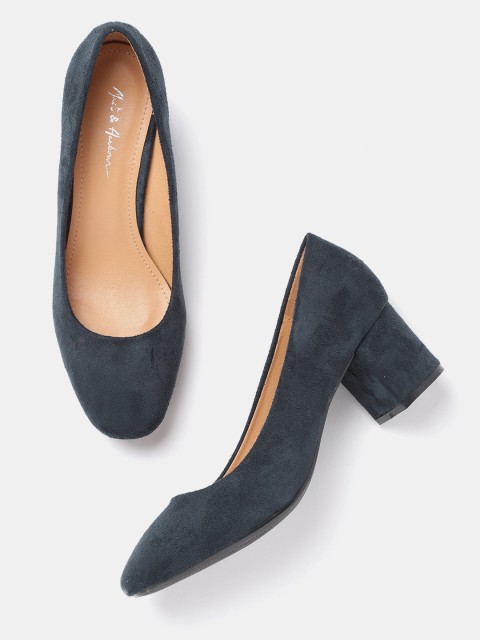 

Mast & Harbour Women Navy Blue Solid Pumps