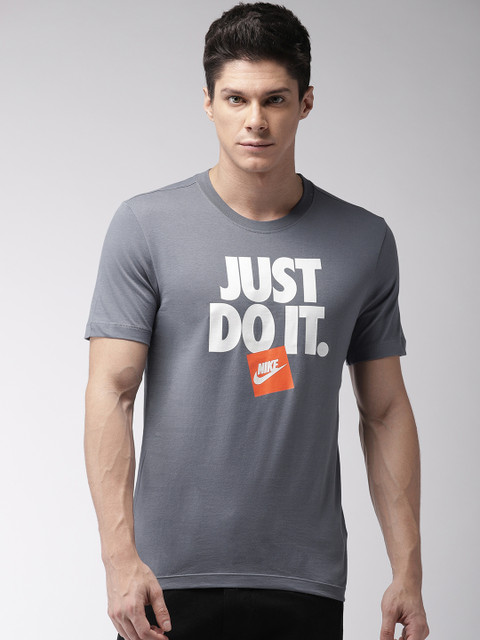 

Nike Men Blue Printed Round Neck T-shirt