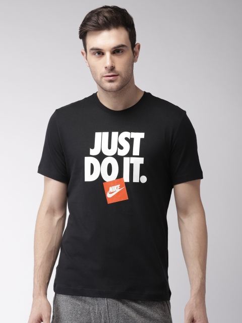 

Nike Men Black Printed HBR 3 Round Neck T-shirt