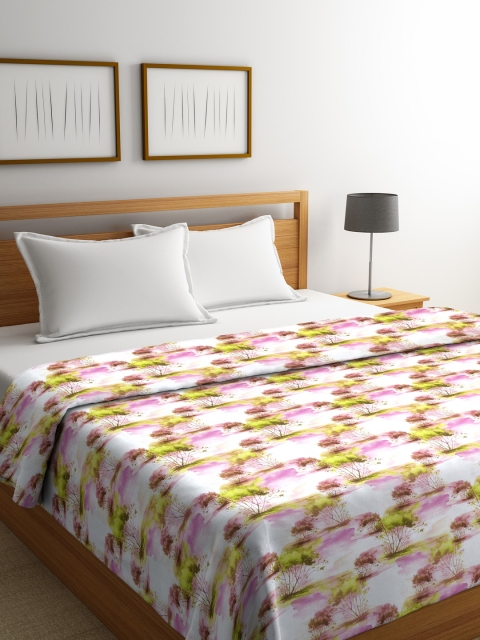 

Trident Pink Floral Mild Winter 120 GSM Double Bed Comforter
