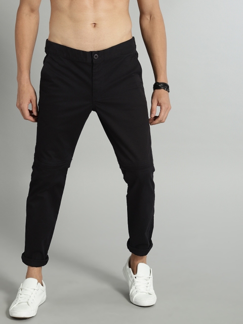 

Roadster Men Black Solid Convertible Chinos