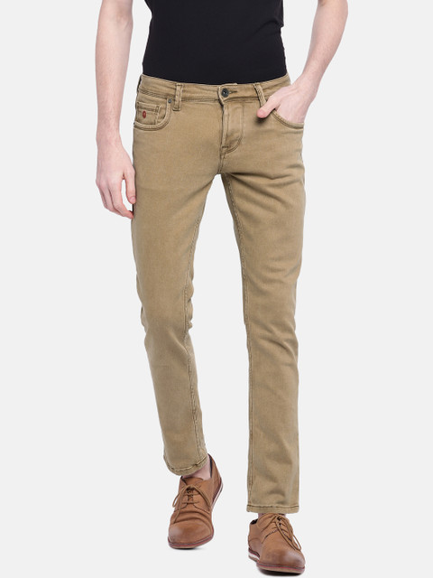 

Integriti Men Khaki Slim Fit Mid-Rise Clean Look Jeans
