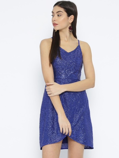 

MABISH by Sonal Jain Women Blue Sequinned Sheath Dress