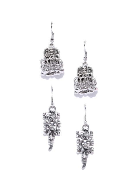

Blueberry Set of 2 Oxidised Silver-Plated Classic Drop Earrings
