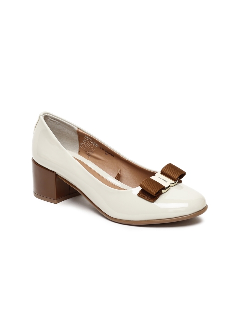 

Ruosh Women Off-White Solid Pumps