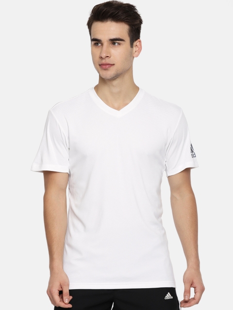 

Adidas Men White CLIMACHILL Solid T-shirt