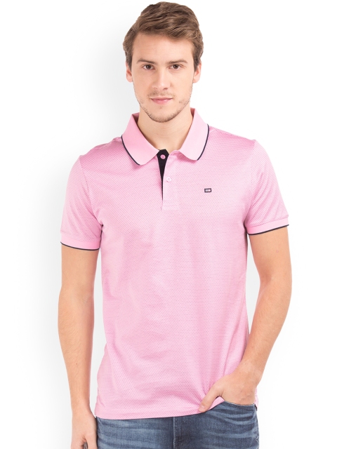 

Arrow Sport Men Pink Printed Polo Collar T-shirt
