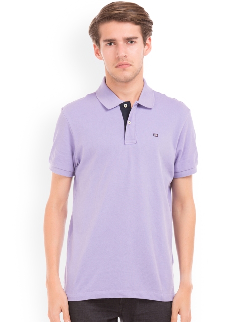 

Arrow Sport Men Purple Solid Polo Collar T-shirt
