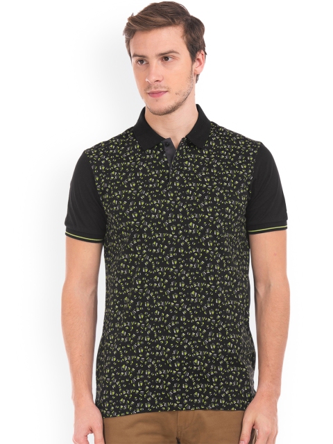 

Arrow New York Men Black Printed Polo Collar T-shirt