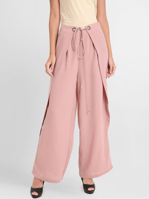 

Kazo Women Mauve Loose Fit Solid Culottes