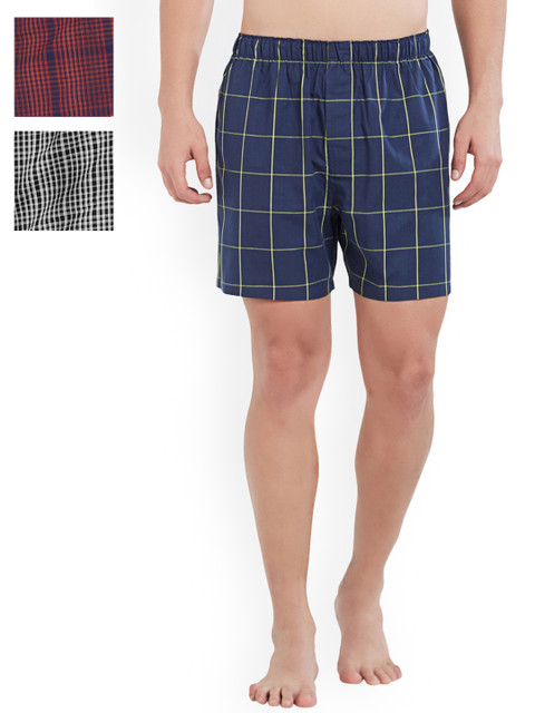 

XYXX Men Super Combed Cotton Checkered Pack of 3 Checkmate Boxer XYBOX3PCKN78, Multi