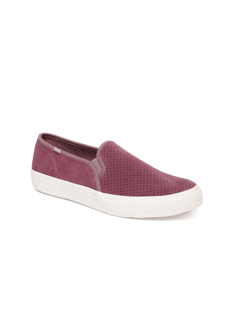 

Keds Women Pink Perforated Slip-On Sneakers