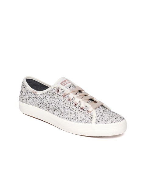 

Keds Women White & Black Woven DesignSneakers