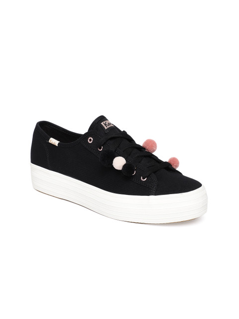 

Keds Women Black Solid Sneakers