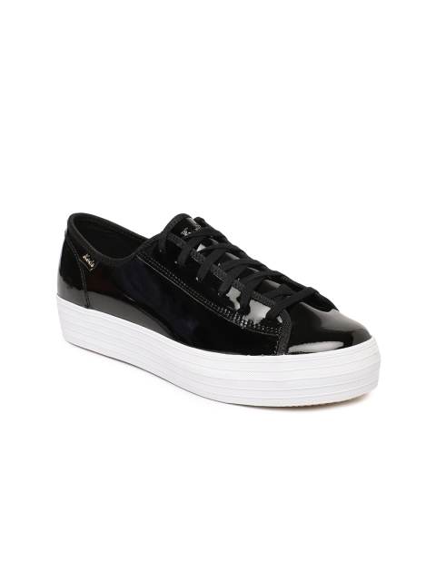 

Keds Women Black Patent Leather Sneakers