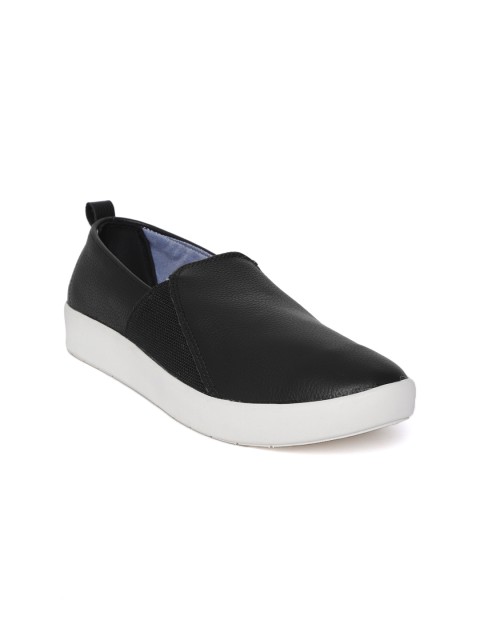 

Keds Women Black Leather Slip-On Sneakers