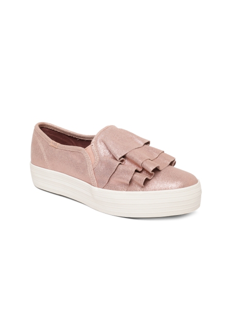 

Keds Women Pink Slip-On Leather Sneakers