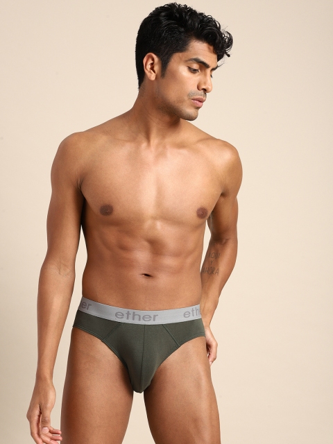 

ether Men Charcoal Grey Solid Briefs ETHR-BRF-PK1-001F