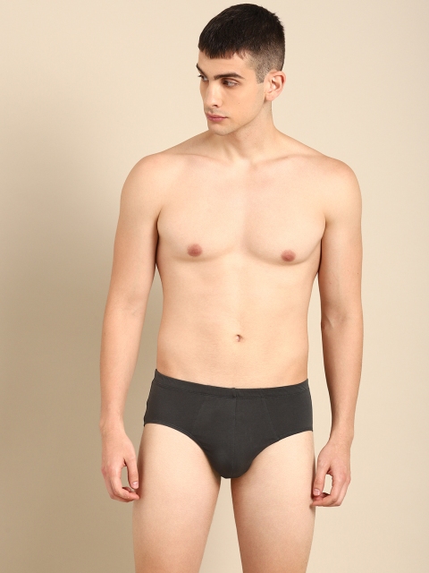 

ether Men Grey Solid Premium Cotton Ultrasoft Briefs ETHR-BRF-PK1-002C