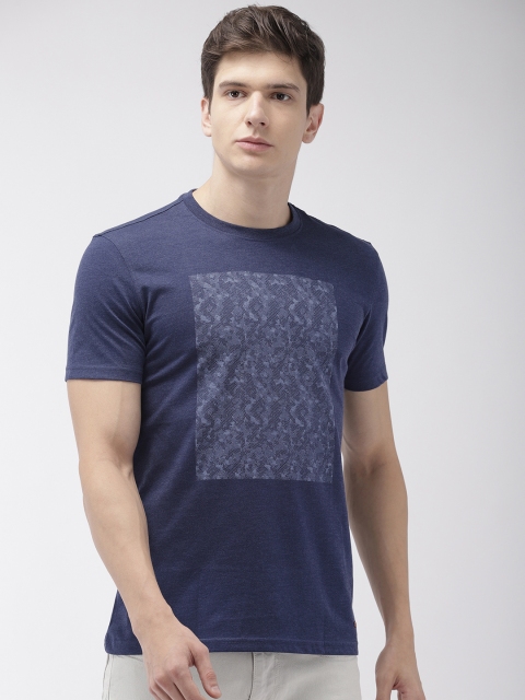 

Park Avenue Men Blue Printed Round Neck T-shirt