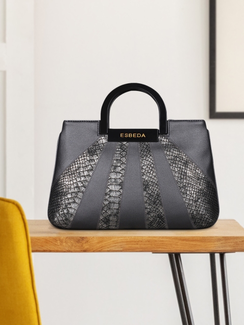

ESBEDA Grey Textured Handheld Bag
