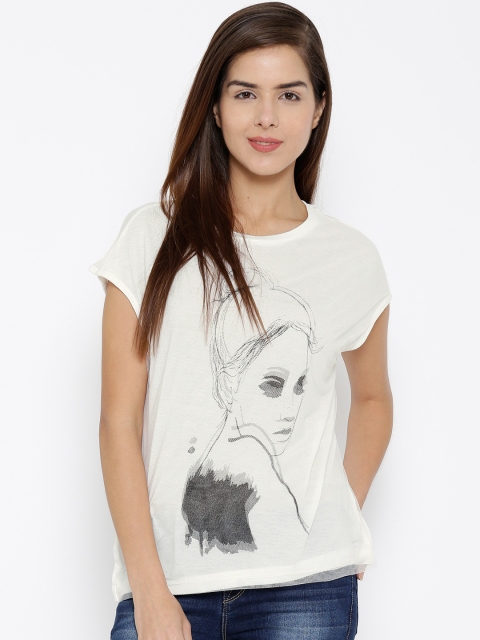 

ONLY Off-White Printed Top