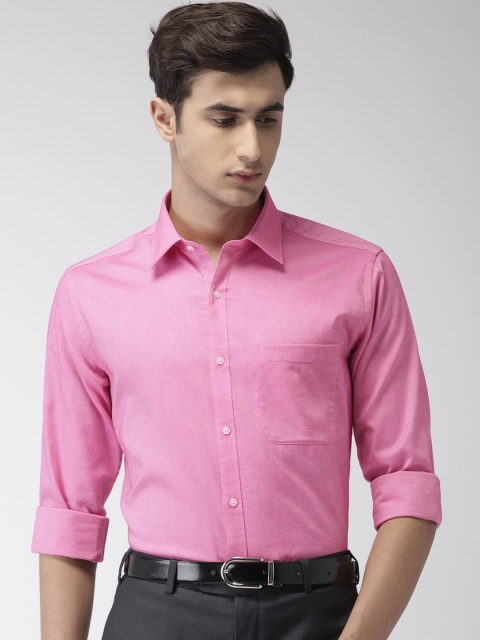 

Raymond Men Pink Slim Fit Self Design Formal Shirt
