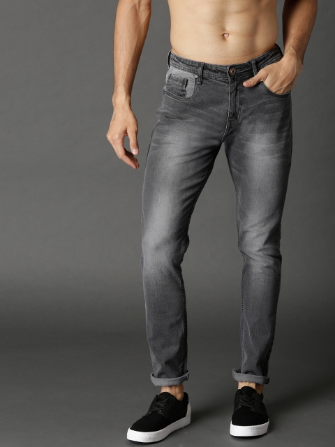 

Roadster Men Charcoal Grey Skinny Fit Mid-Rise Clean Look Stretchable Jeans