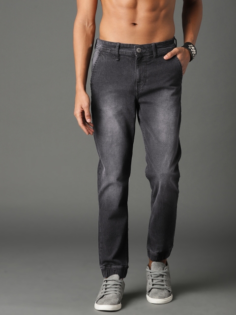 

Roadster Men Black Jogger Mid-Rise Clean Look Stretchable Jeans