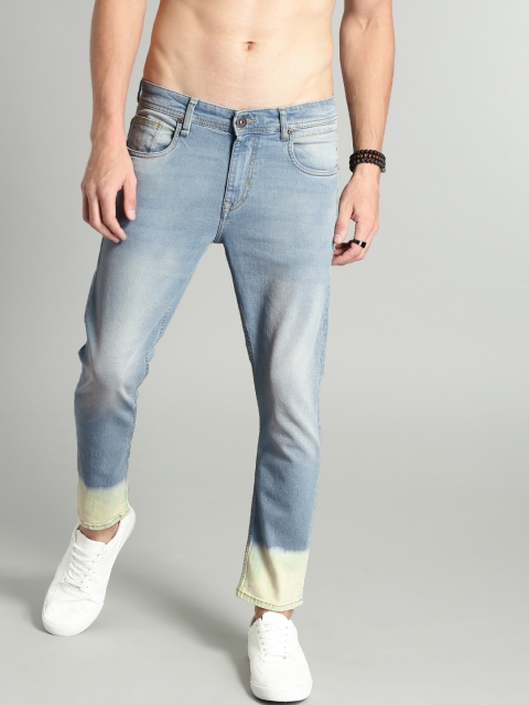 

Roadster Men Blue Skinny Fit Mid-Rise Clean Look Cropped Jeans