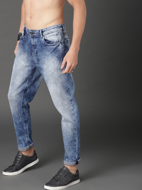 

Roadster Men Blue Carrot Regular Fit Mid-Rise Clean Look Stretchable Jeans