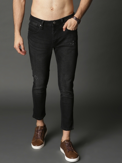 

Roadster Men Fashion Cropped Black Skinny Fit Mid-Rise Clean Look Stretchable Jeans