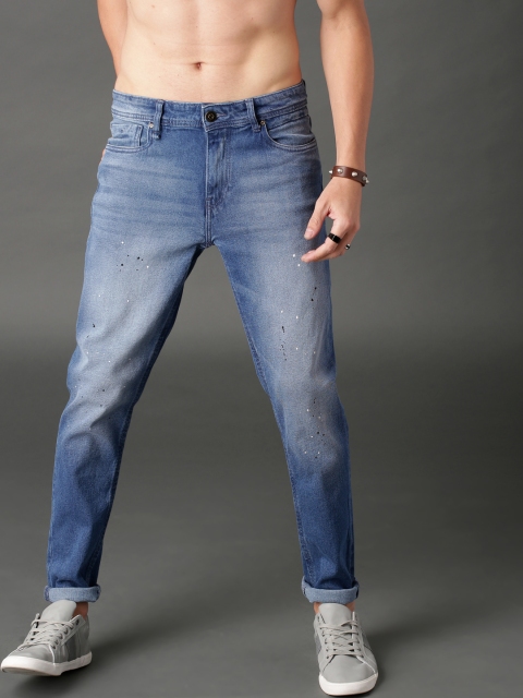 

Roadster Men Blue Carrot Fit Mid-Rise Clean Look Stretchable Jeans