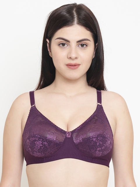

Leading Lady Purple Lace Non-Wired Non Padded Everyday Bra nancy-pp-40B
