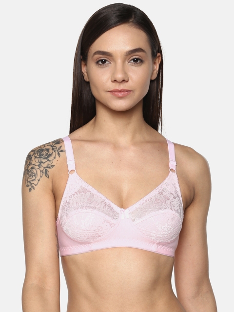 

Leading Lady Nancy Pink Lace Non-Wired Non Padded T-shirt Bra