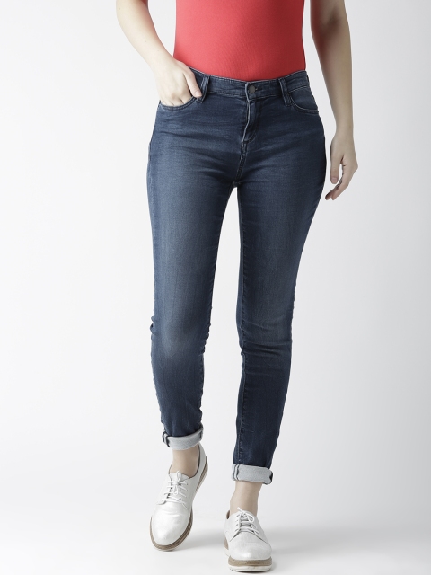 

GAS Women Navy Blue Skinny Fit Mid-Rise Clean Look Stretchable Jeans