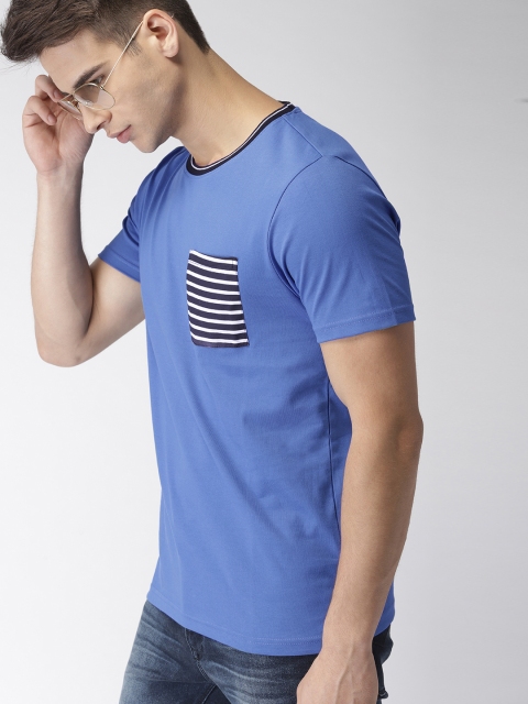 

Harvard Men Blue Solid Round Neck T-shirt