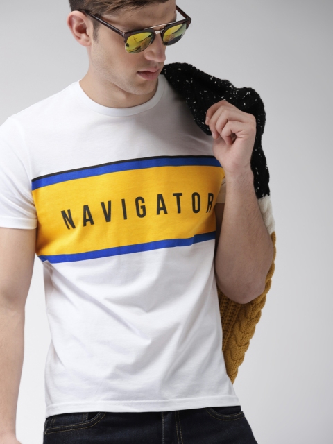 

Harvard Men White Printed Round Neck T-shirt