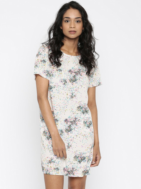 

Vero Moda White Printed A-Line Dress