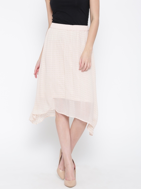 

Vero Moda Peach-Coloured Shimmer Flared Skirt