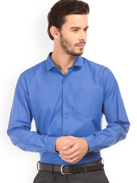 

Excalibur Men Blue Slim Fit Solid Formal Shirt