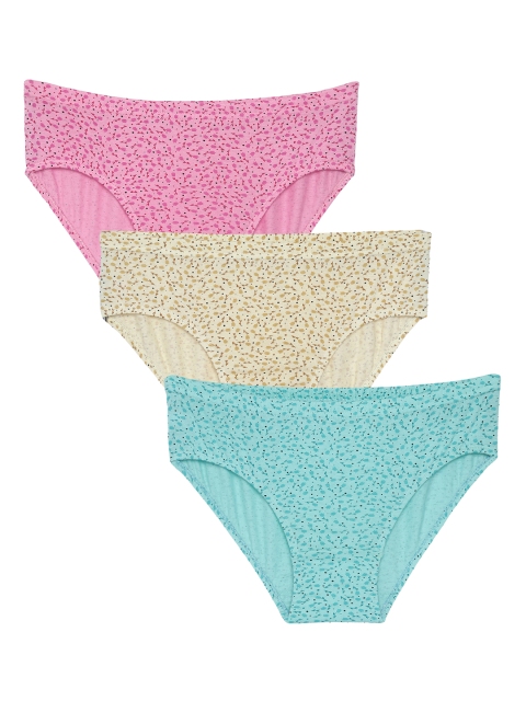 

Leading Lady Girls Pack of 3 Assorted Printed Hipster Briefs Diya-kid