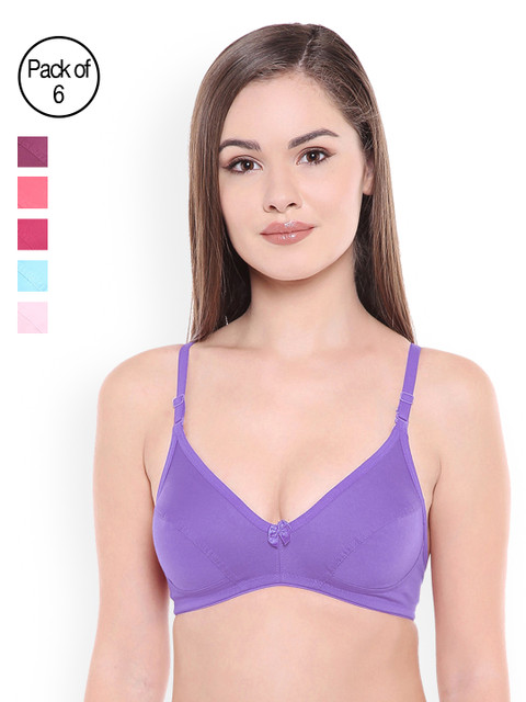 

Bodycare Assorted Solid Non-Wired Non Padded Everyday Bra E5518C-6
