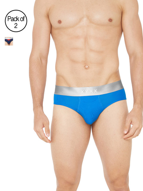 

XYXX Men IntelliSoft Antimicrobial Micro Modal Illuminati Briefs XYBRF2PCKN219S, Navy blue
