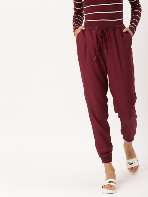 

DressBerry Women Maroon Regular Fit Solid Joggers