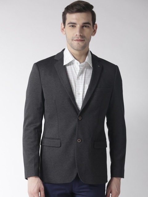 

Arrow Men Charcoal Grey Solid Zero Calorie Fit Single-Breasted Formal Blazer